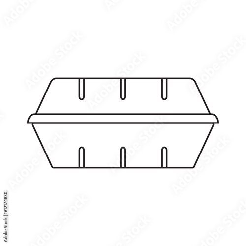 Styrofoam lunch box icon