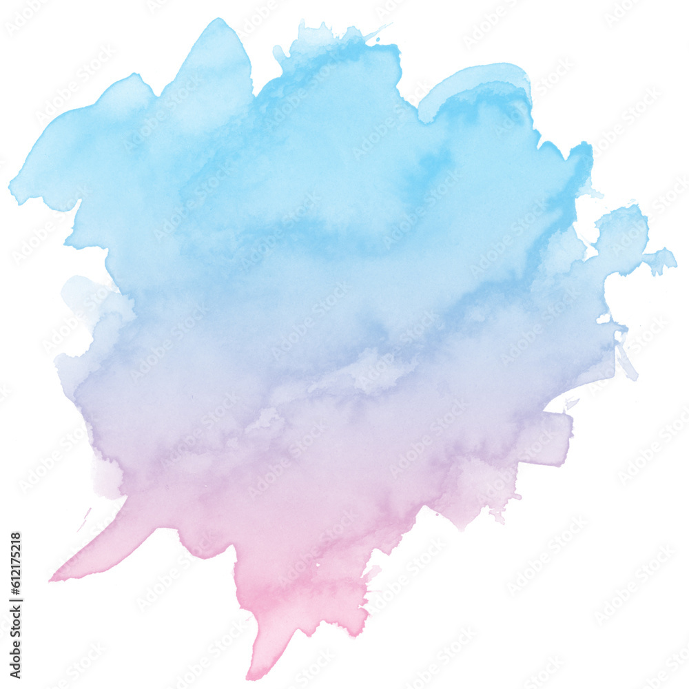 Abstract pink and blue watercolor on white background. gradient color Abstract pink and blue watercolor on white background. gradient color