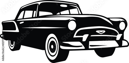Classical Old Car Isolated Image