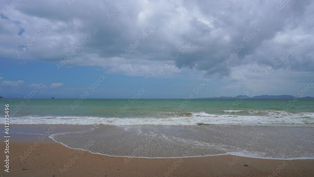 Seascape waves beach in Thailand.
