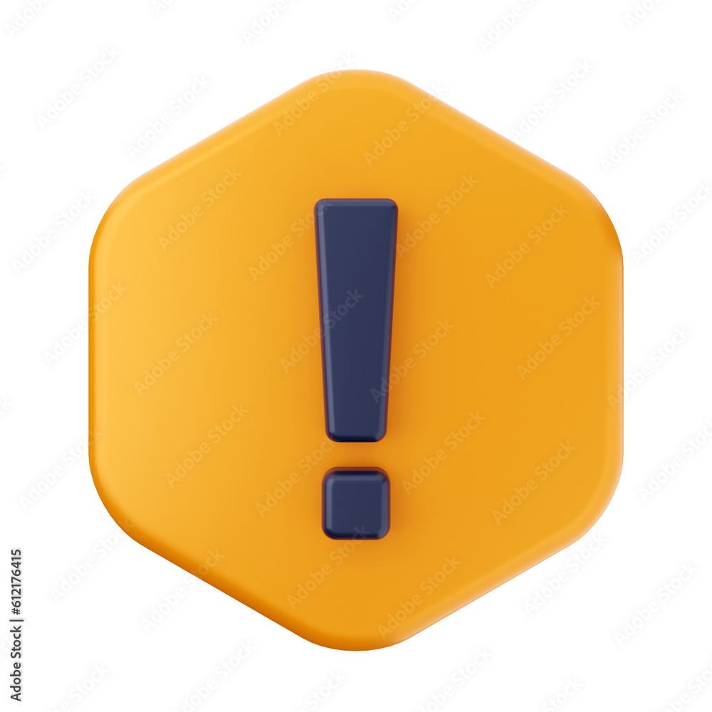 3d caution warning danger alert sing icon illustration render 3d caution warning danger alert sing icon illustration render