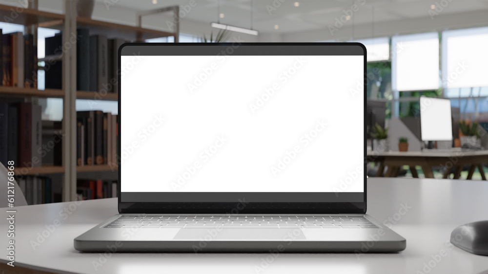 desktop website screen mockup, 3d rendering