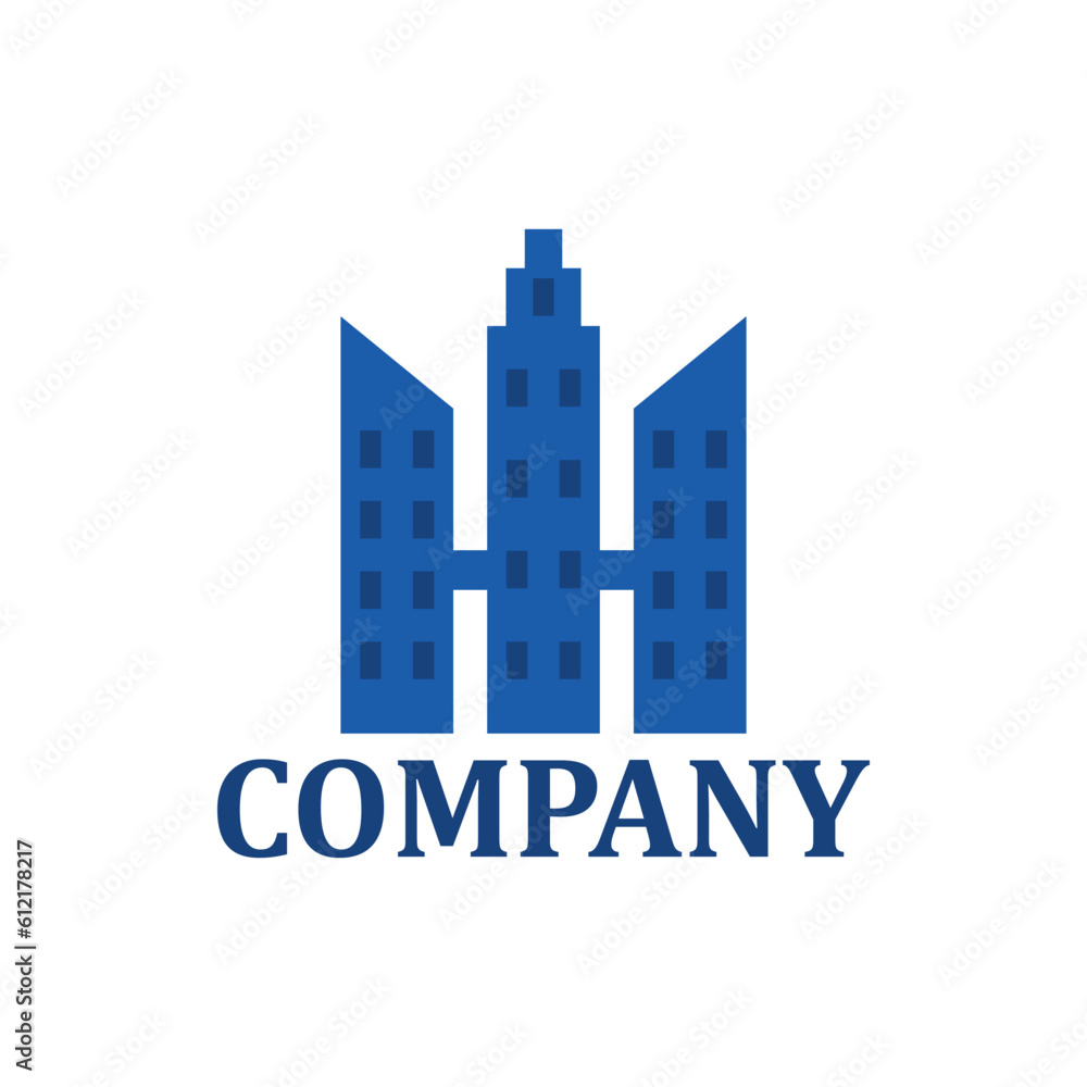 Letter H city logo. Unique, simple, modern.