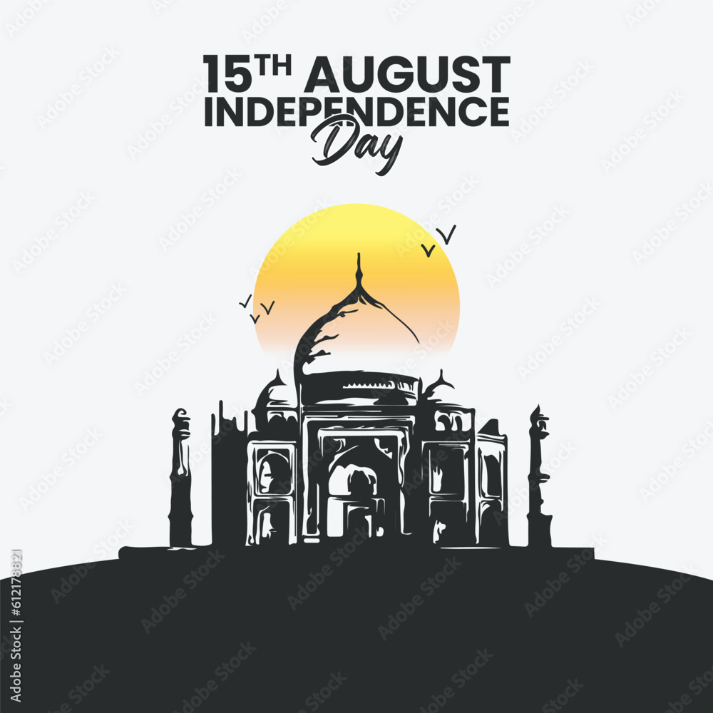 15 august independence day India vector 