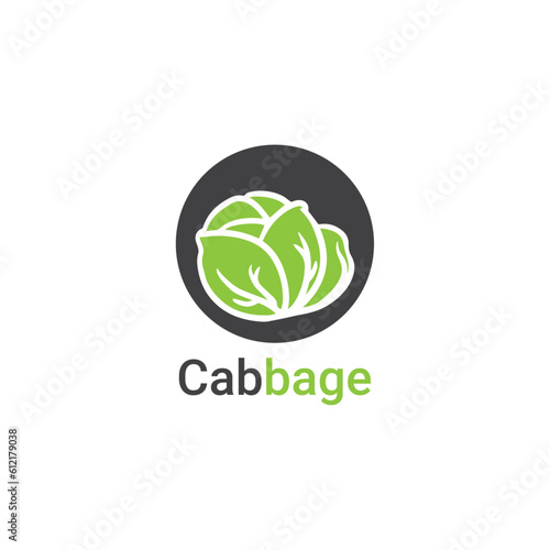 cabbage logo design vector template,