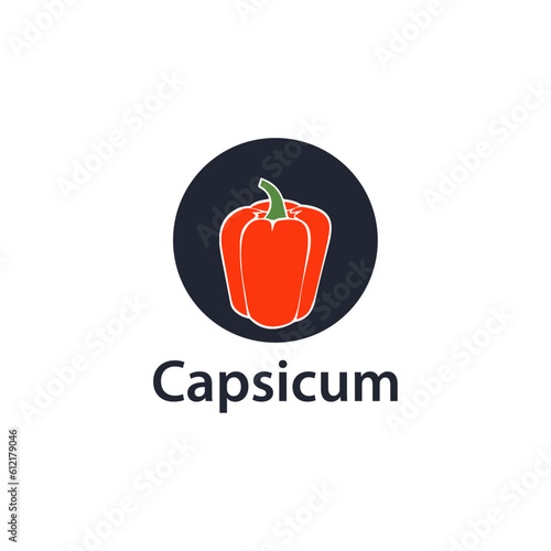 capsicum logo design vector template,