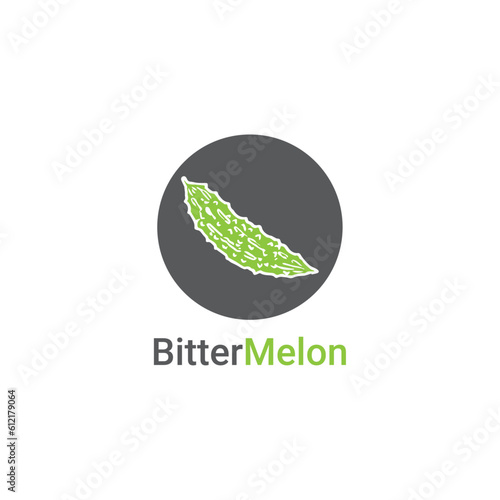 bitter melon logo design vector template,
