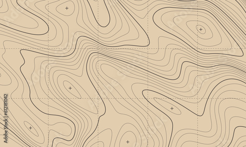 Vector Topography map lines geography texture