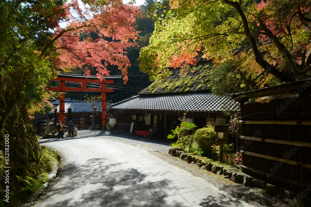 秋の奥嵯峨　鳥居本　京都市右京区嵯峨