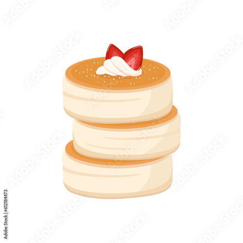 Vector of Japanese souffle pancakes