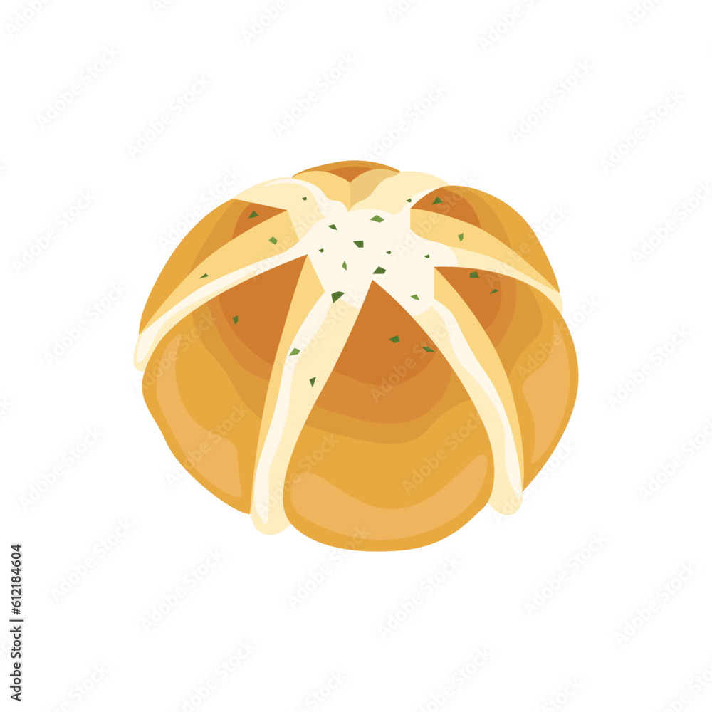 Obraz premium Vector illustration of korea garlic bread
