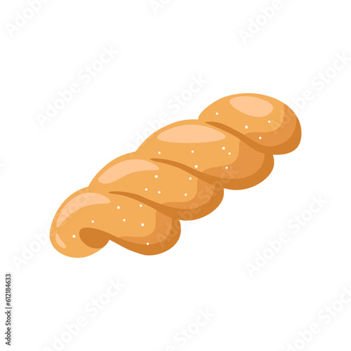 Vector illustration of Kkwabaegi, Korean twisted doughnuts
