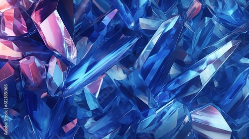 Shining crystal abstract background Generative AI