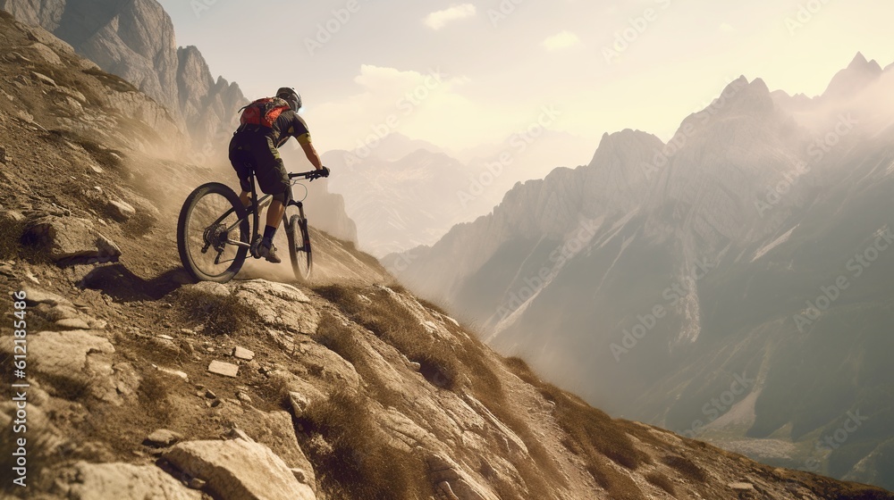 cycling downhill sport Generative AI cycling downhill sport Generative AI