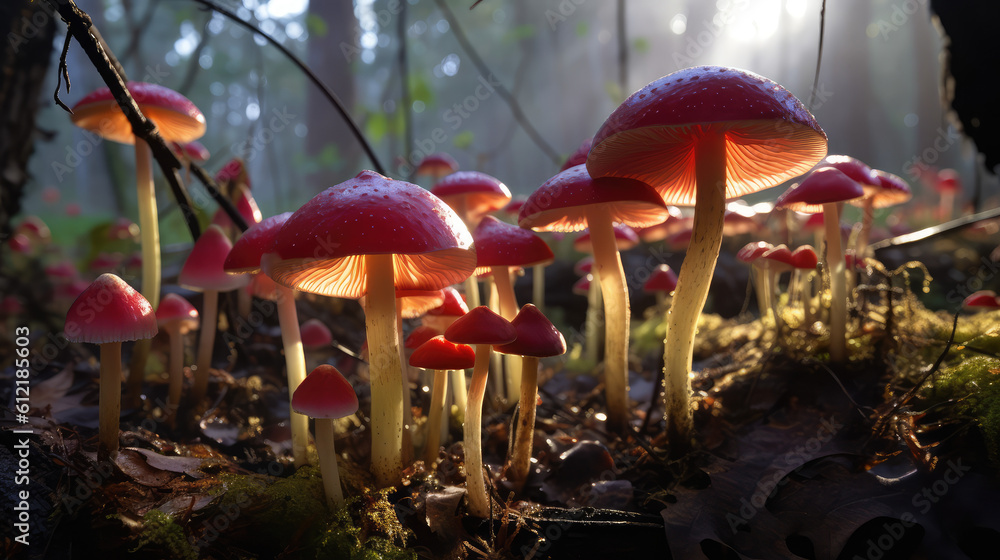 ภาพประกอบสต็อก Journey to the Psychedelic Realm Panaeolus Cyanescens