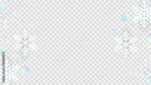 Snowflakes in winter background, illustration of the weather concept, isolated on transparent background , illustration Vector EPS 10