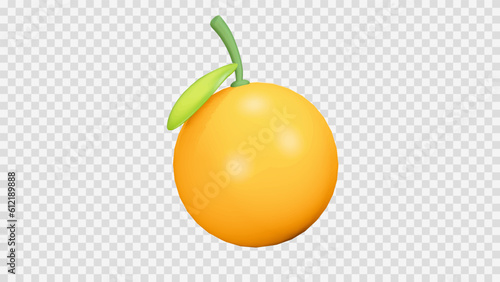 Fresh orange fruit isolated on transparent background , illustration Vector EPS 10