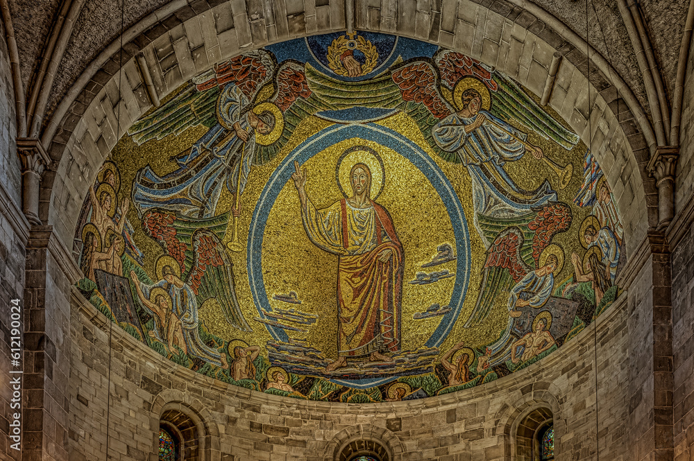 Mosaic in the Lund Cathedral depicting the last judgment Mosaic in the Lund Cathedral depicting the last judgment