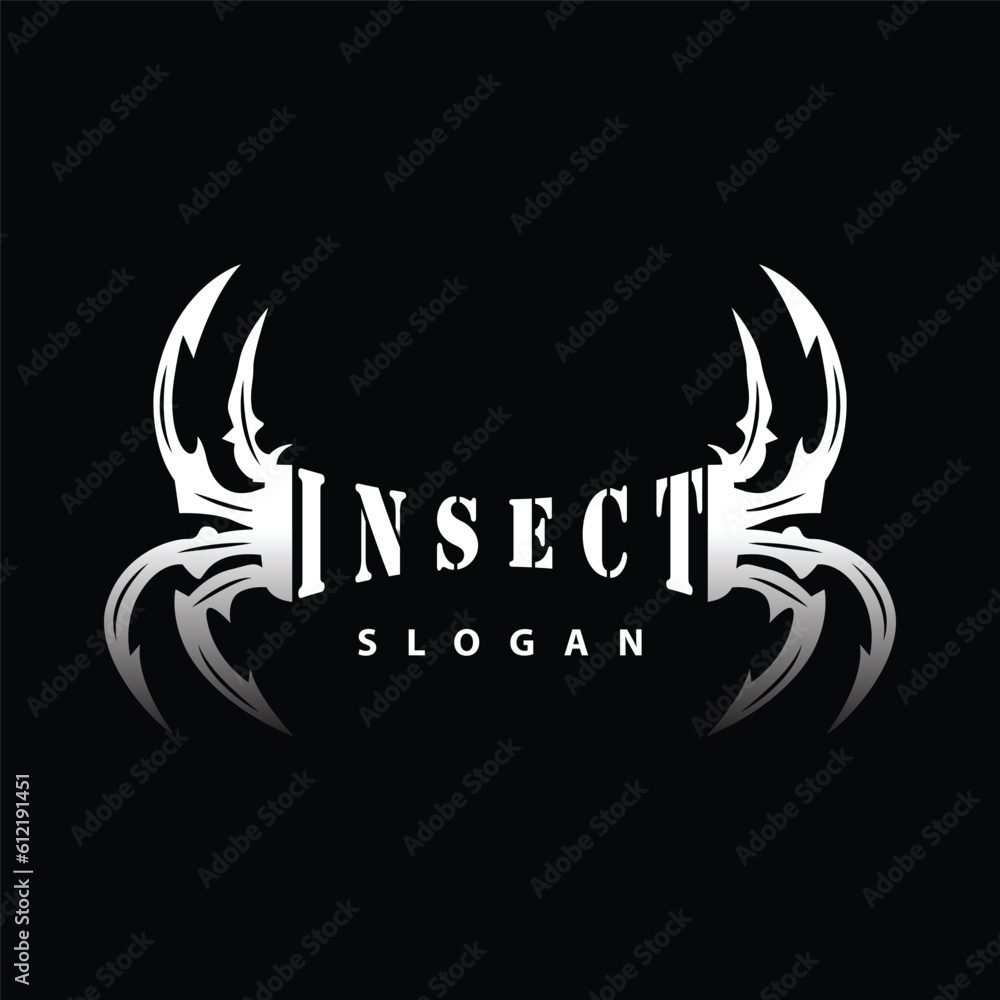 Obraz premium Spider Logo, Insect Animal Vector, Premium Vintage Design, Icon Template Symbol