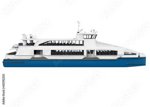 Passenger Ferry Boat Isolated