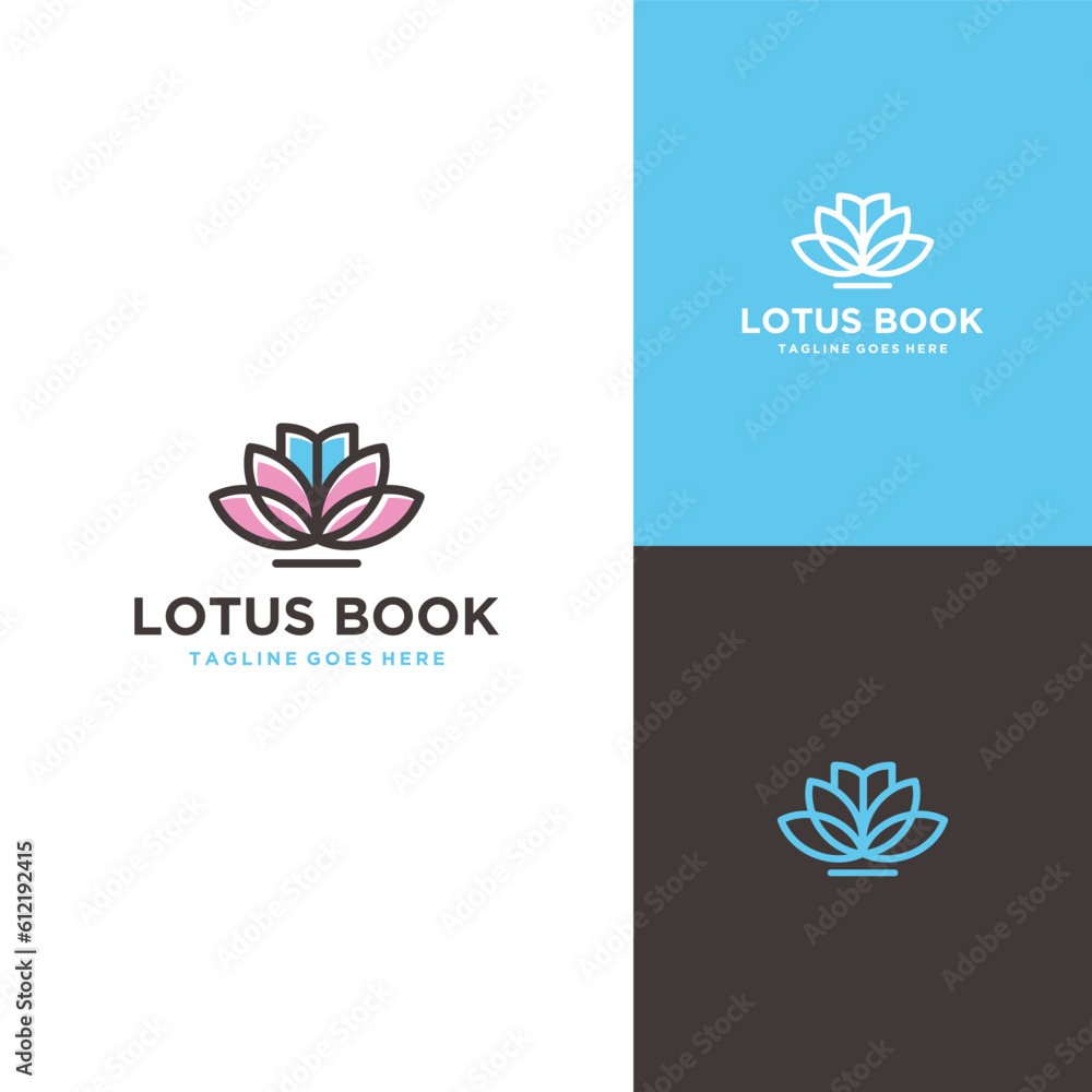 LOTUS BOOK LOGO LOTUS BOOK COMBINATION LOGO VEKTOR LOTUS BOOK LOGO LOTUS BOOK COMBINATION LOGO VEKTOR