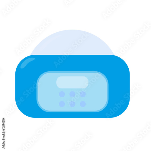 Centrifuge laboratory device for blood processing and separation of components. Tubes with samples in the rotor. Tool for protein purification and DNA extraction. Medical concept. Vector illustration.