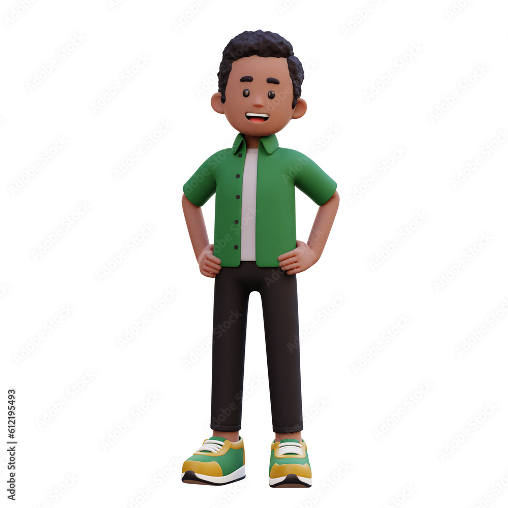 3d male character hand on hip 3d male character hand on hip