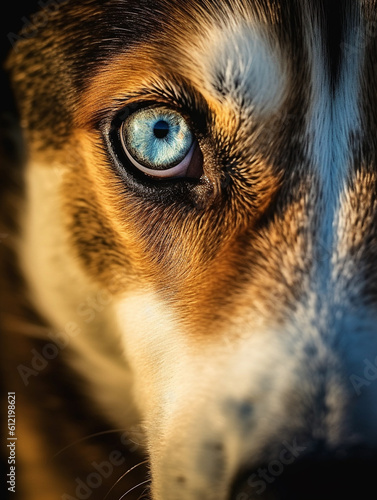 Closeup eye of siberian husky dog © berkahjaya