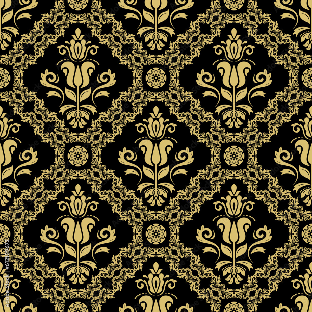 Orient vector classic pattern. Seamless abstract background with vintage elements. Orient brown and golden pattern. Ornament for wallpapers and packaging Orient vector classic pattern. Seamless abstract background with vintage elements. Orient brown and golden pattern. Ornament for wallpapers and packaging