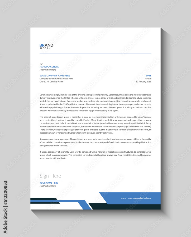 Obraz premium Letterhead design