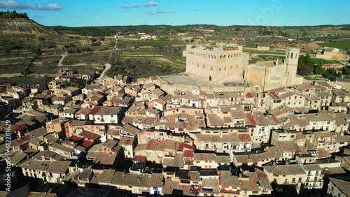 Aerial view of the beautiful village of Valderrobres in northern Spain photo