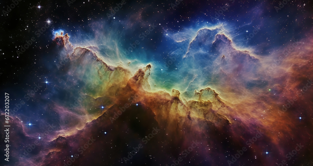 Obraz premium a picture of a nebula that looks like a space telescope