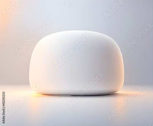 Luxury modern abstract white background geometric shapes. Cylindrical wooden podium stage on white background. for show product cosmetic presentation, mock up, 3d rendering