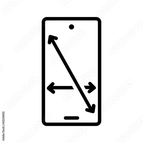 Black line icon for Display