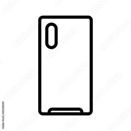 Black line icon for Back cover