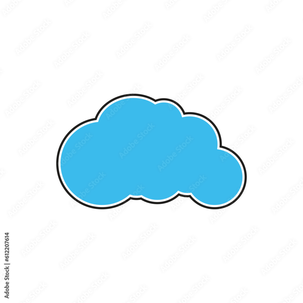 Cloud illustration logo icon vector flat design Cloud illustration logo icon vector flat design