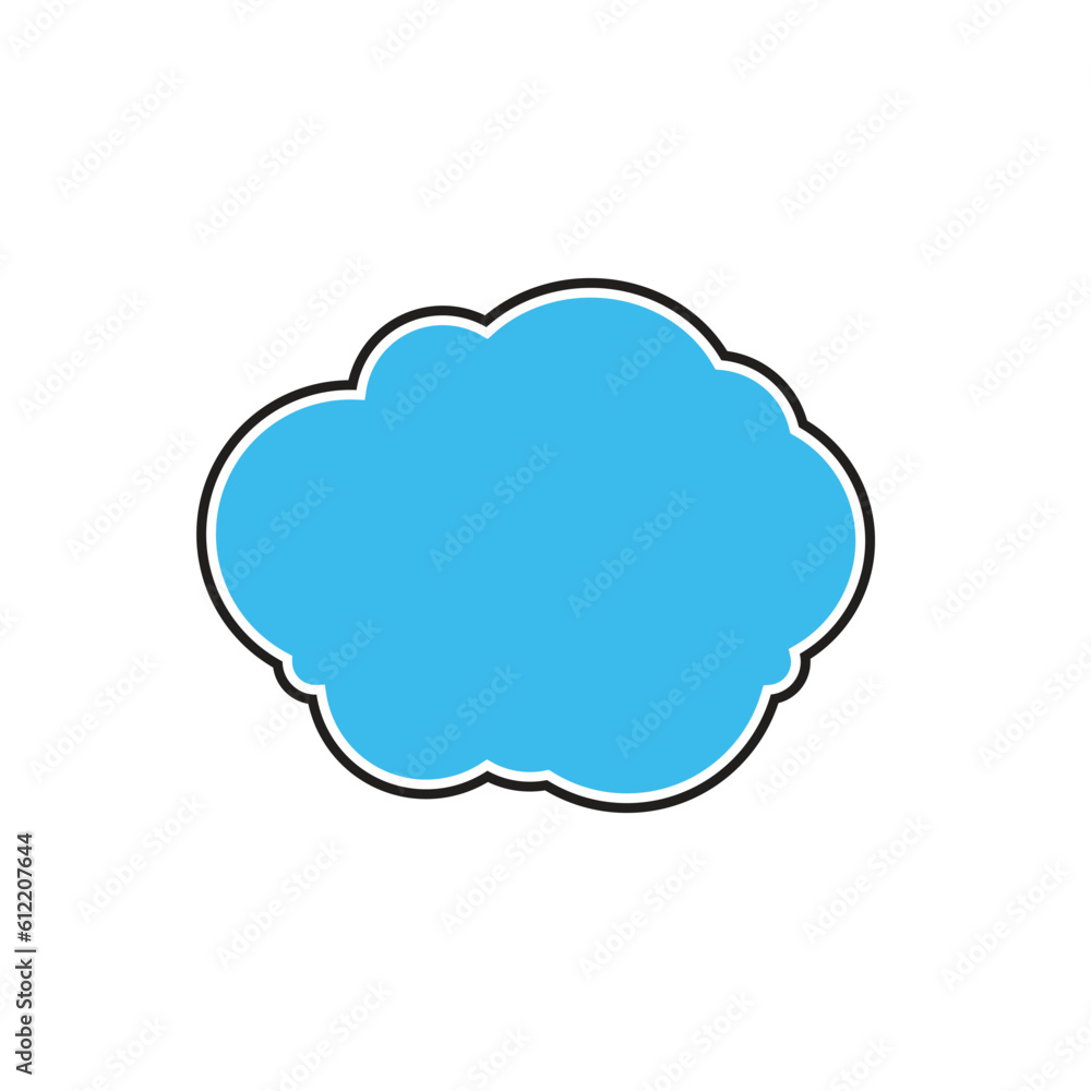 Cloud illustration logo icon vector flat design Cloud illustration logo icon vector flat design