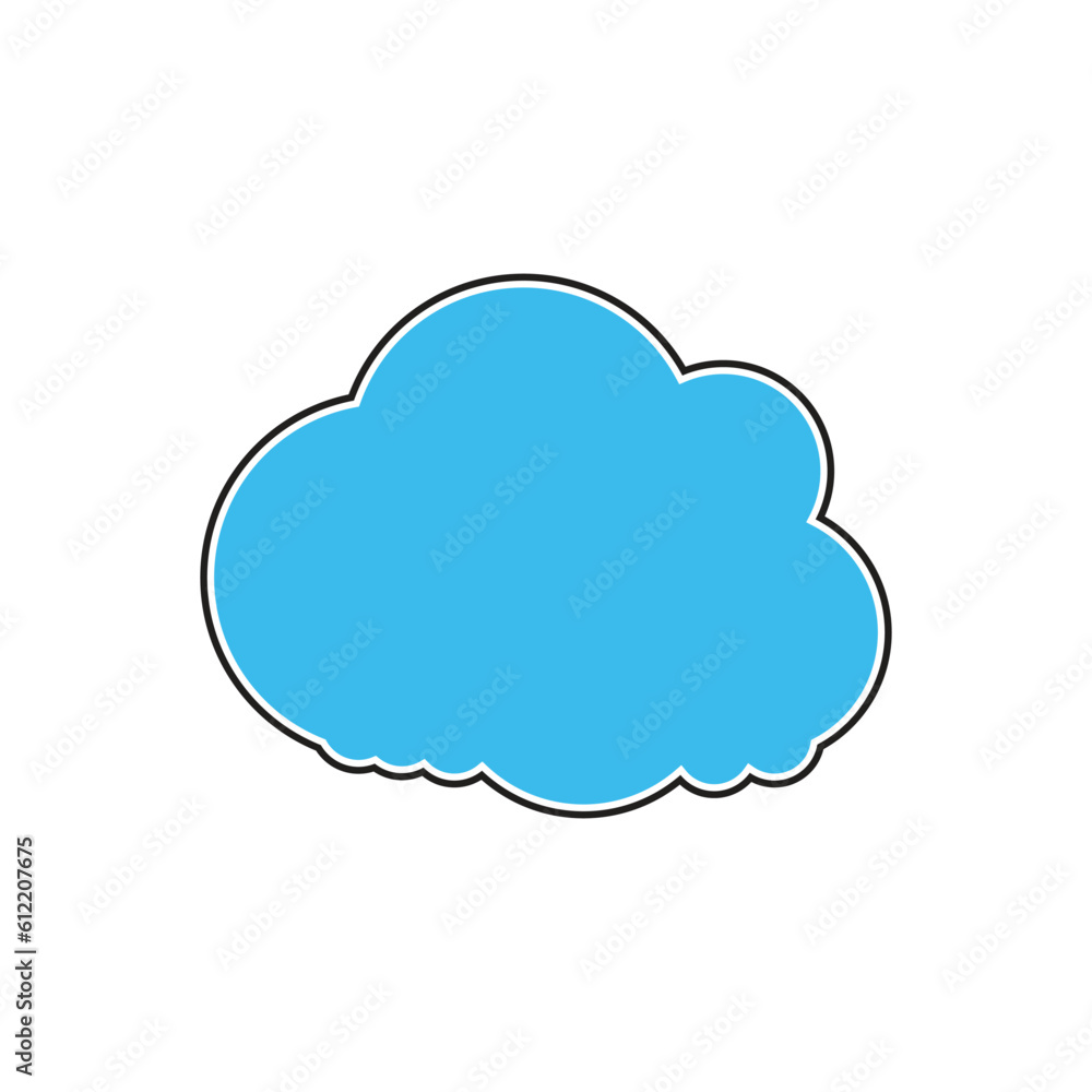 Cloud illustration logo icon vector flat design