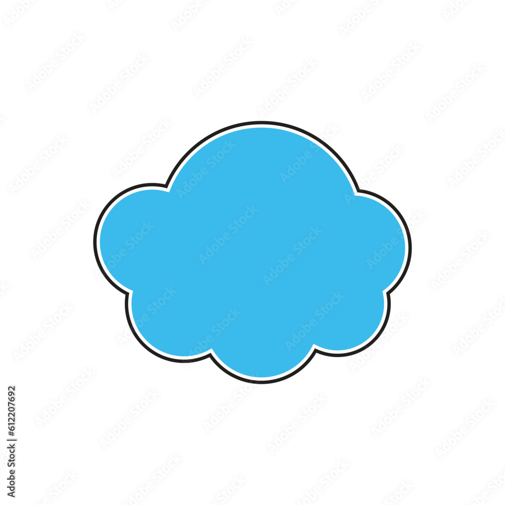 Cloud illustration logo icon vector flat design Cloud illustration logo icon vector flat design