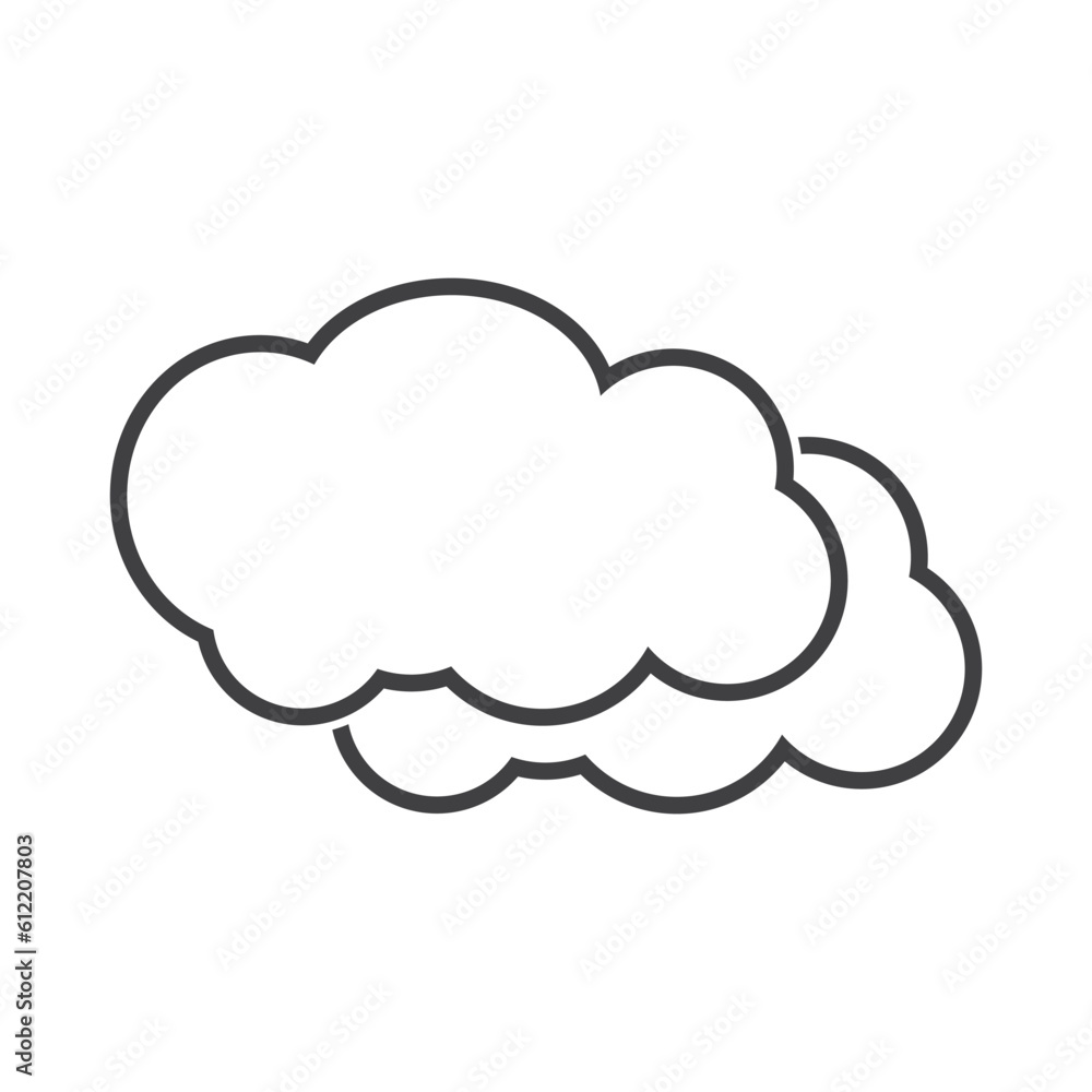 Cloud illustration logo icon vector flat design Cloud illustration logo icon vector flat design