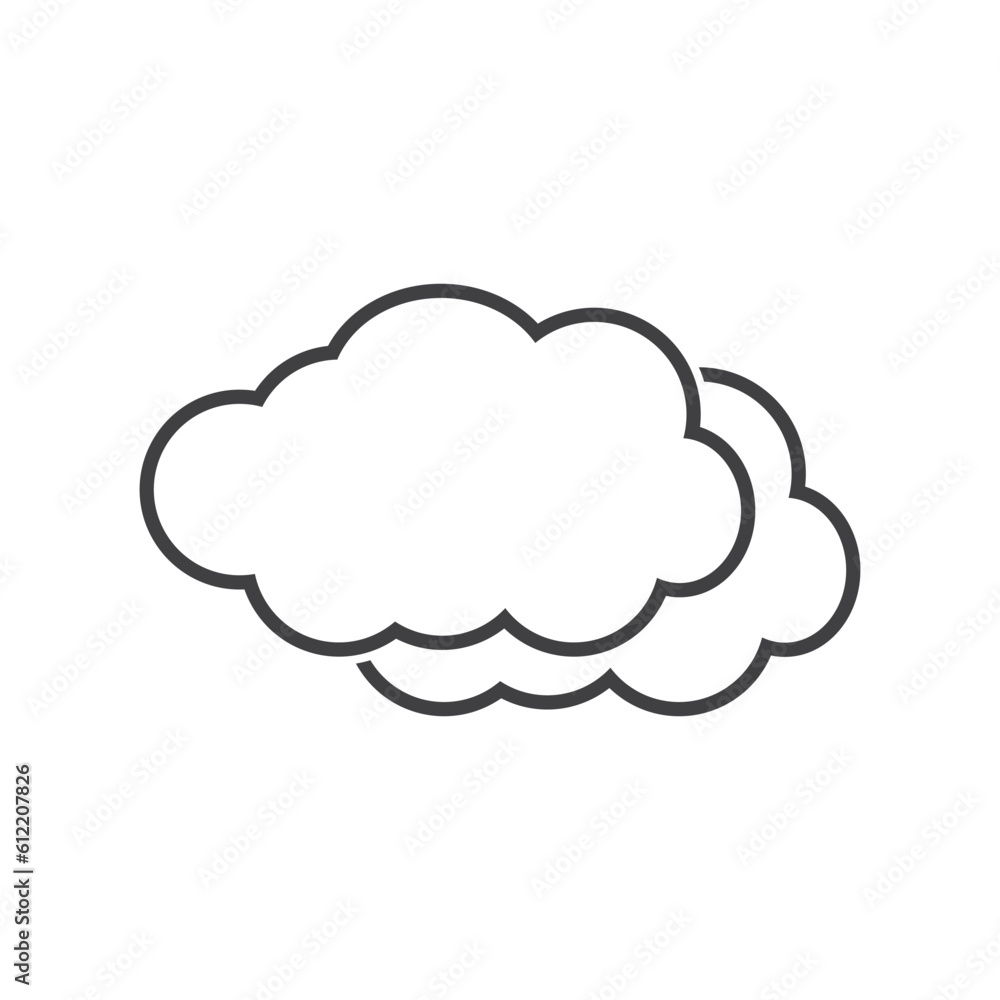 Cloud illustration logo icon vector flat design Cloud illustration logo icon vector flat design