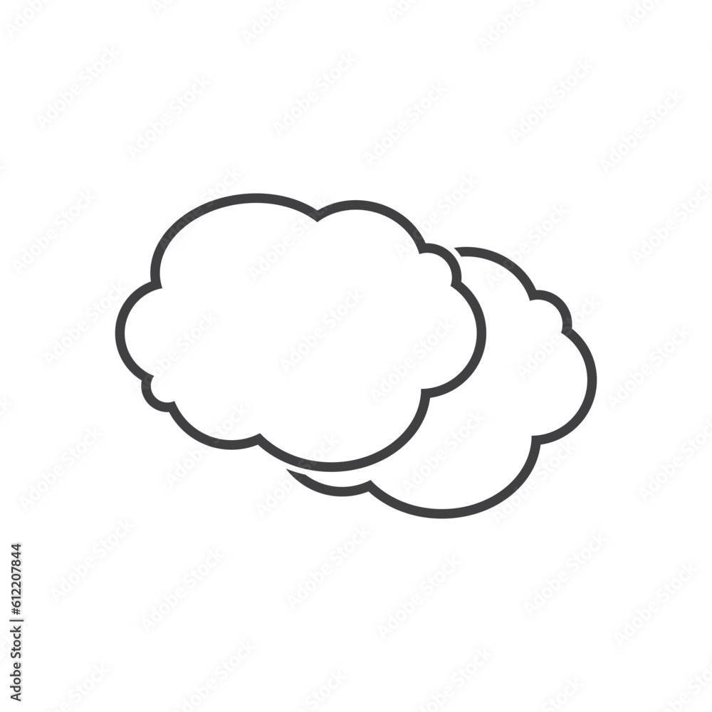 Cloud illustration logo icon vector flat design Cloud illustration logo icon vector flat design