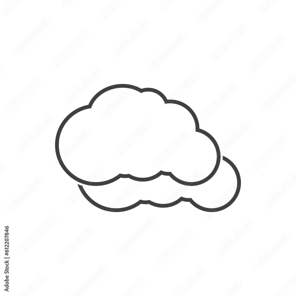 Cloud illustration logo icon vector flat design Cloud illustration logo icon vector flat design