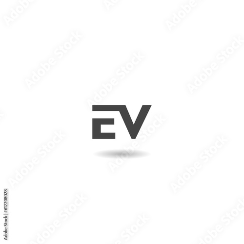 Free Download EV car electric vehicle charger logo icon with shadow - GFXLoad