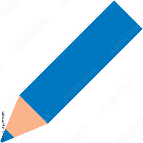 シンプルな色鉛筆のイラスト（青）