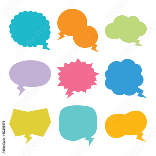 Set of speech bubble vector