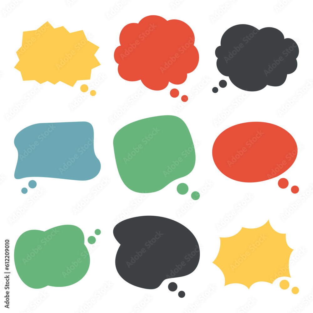 Set of speech bubble vector Set of speech bubble vector