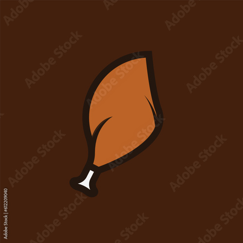 fire fried chicken logo design.