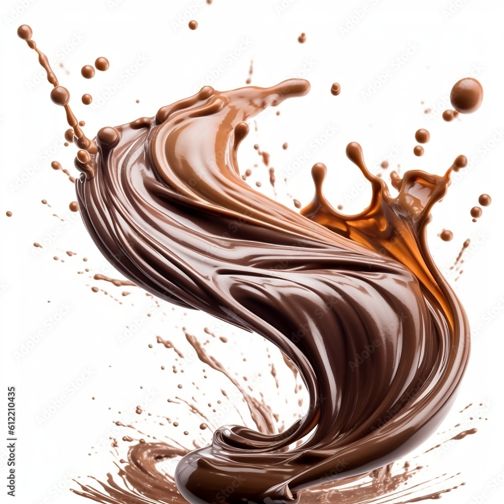 chocolate splash isolated on white chocolate splash isolated on white
