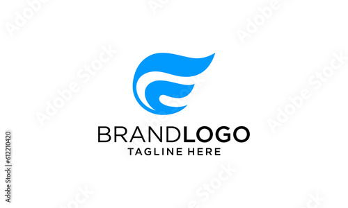 Letter F logo icon design template elements 